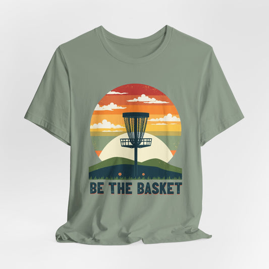 BE THE BASKET Disc Golf Retro 2, Unisex T-Shirt, Disc Golf Shirt