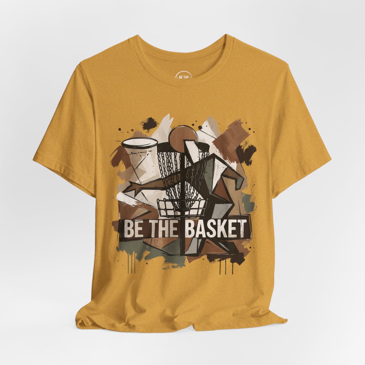 BE THE BASKET Disc Golf Cubism Art 1, Unisex Disc Golf T-Shirt
