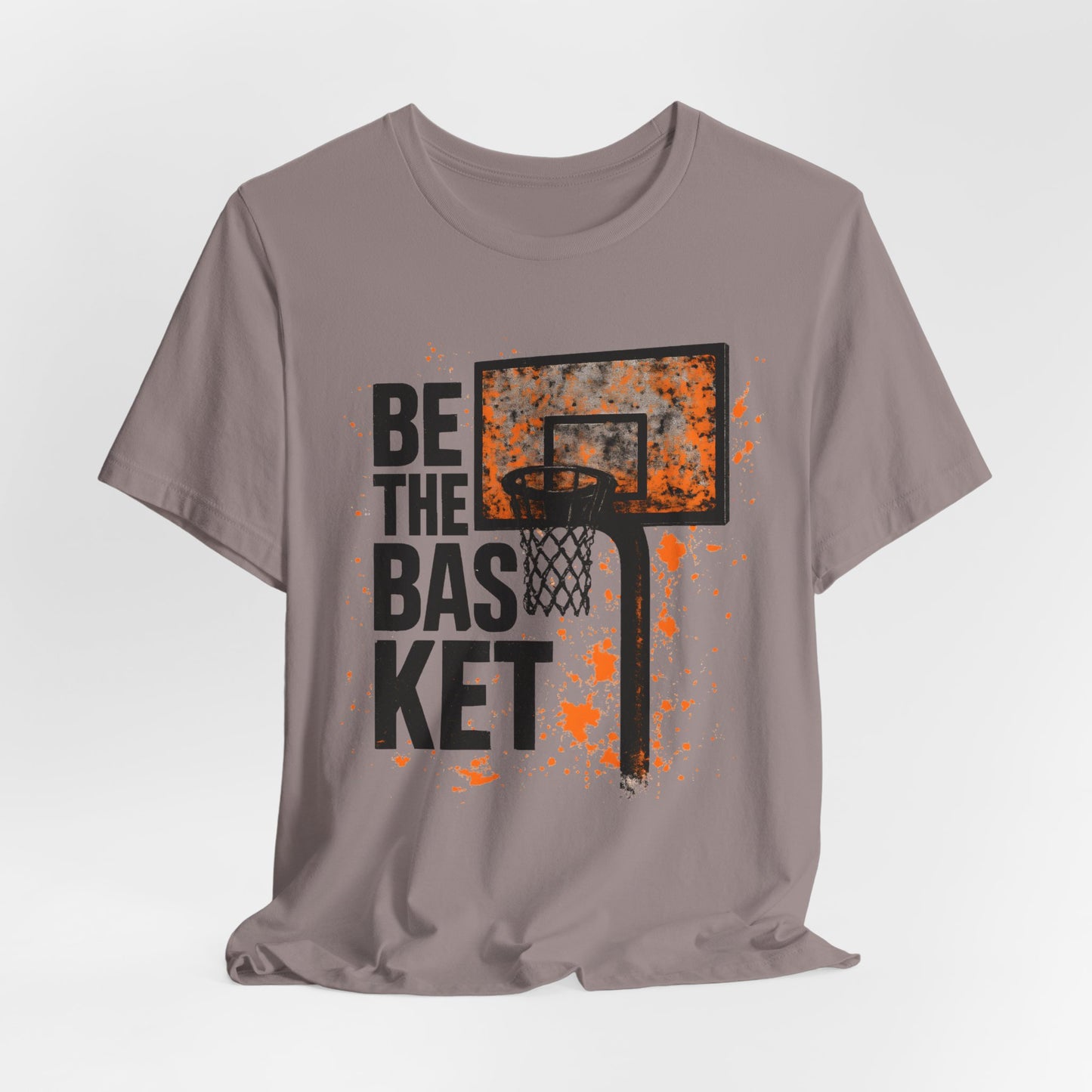BE THE BASKET Basketball Goal Distressed Orange, Unisex T-Shirt, Disc Golf Shirt
