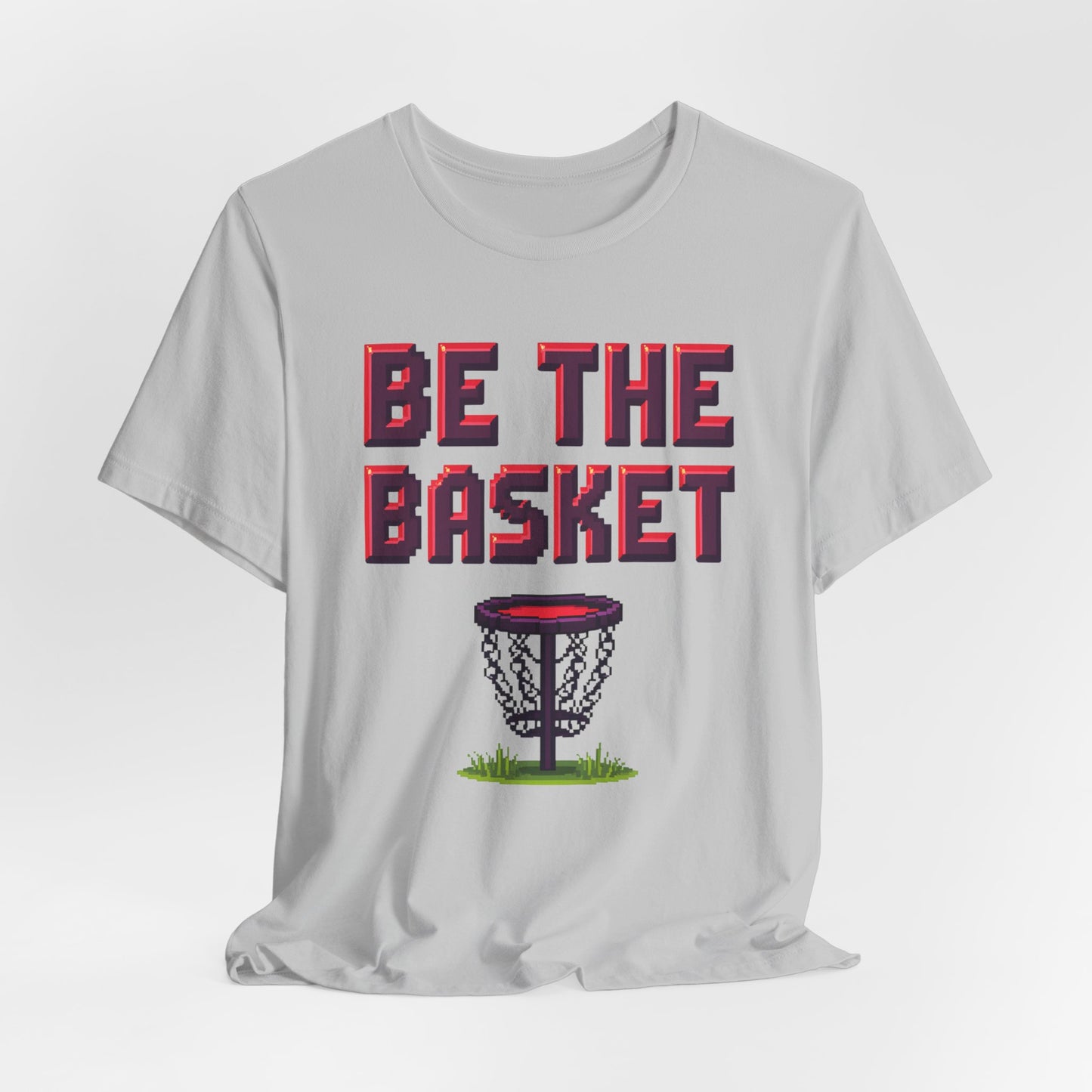 BE THE BASKET Disc Golf Basket 8-bit Design, Unisex T-Shirt, Disc Golf Shirt