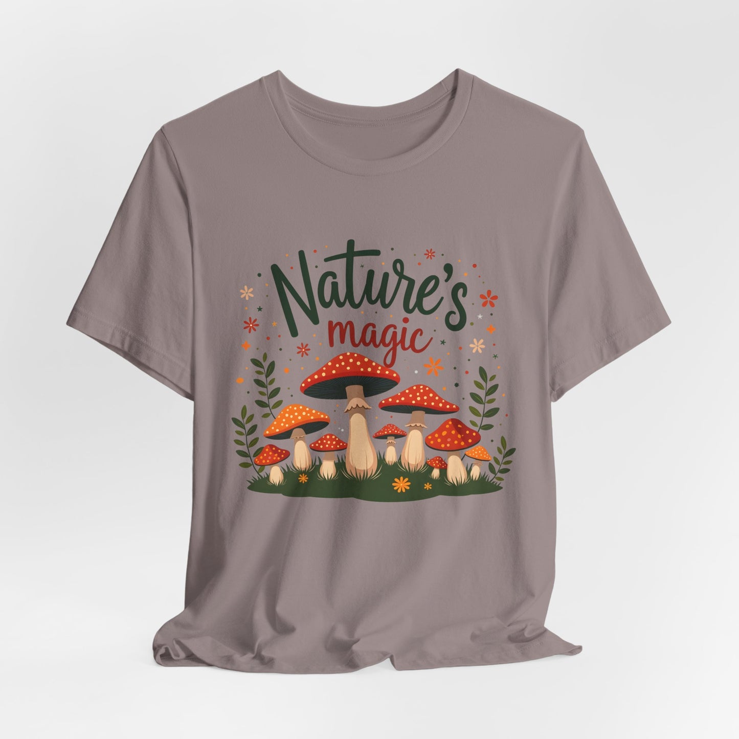 Nature's Magic Mushroom  Unisex Softstyle T-shirt, Happy feel good Shirt