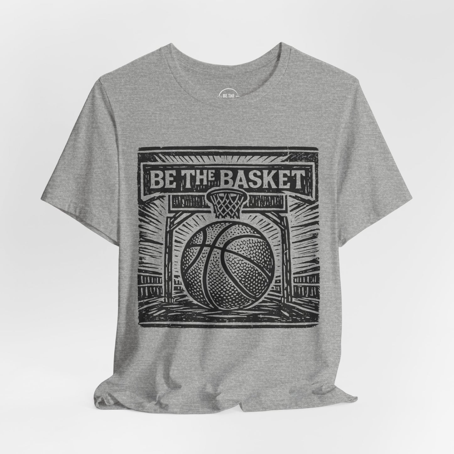 BE THE BASKET Basketball Linecut BW Design 1 - Unisex Basketball T-Shirt