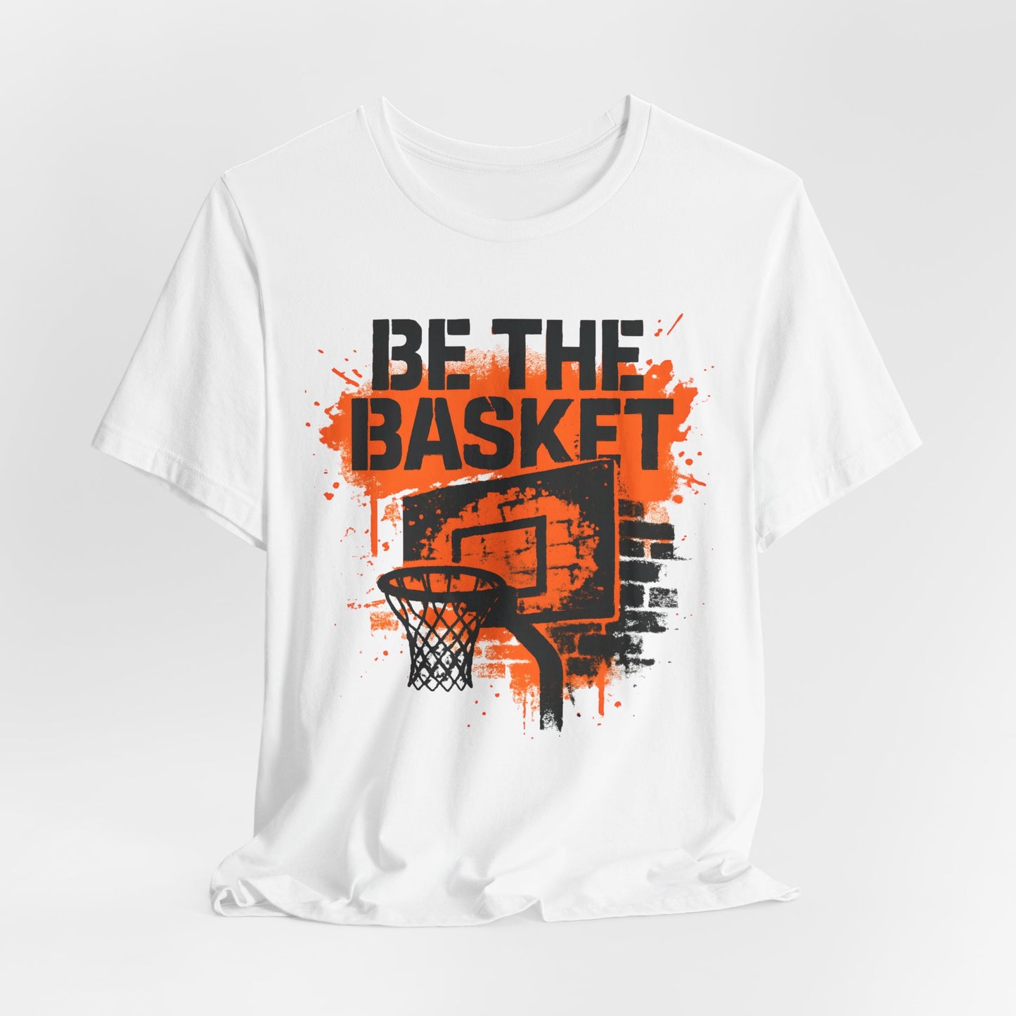 BE THE BASKET Basketball Goal Distressed Orange 2, Unisex T-Shirt, Disc Golf Shirt