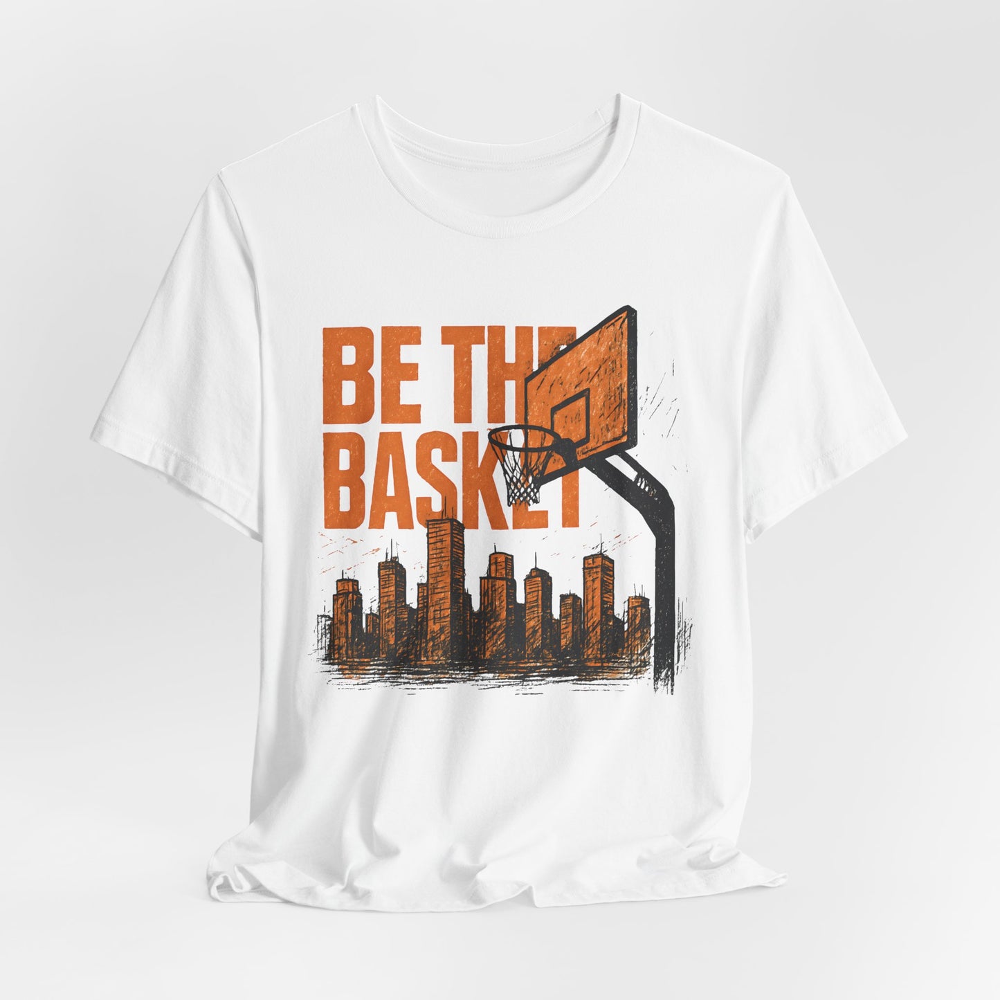 BE THE BASKET Basketball City Distressed 3, Unisex T-Shirt, Disc Golf Shirt