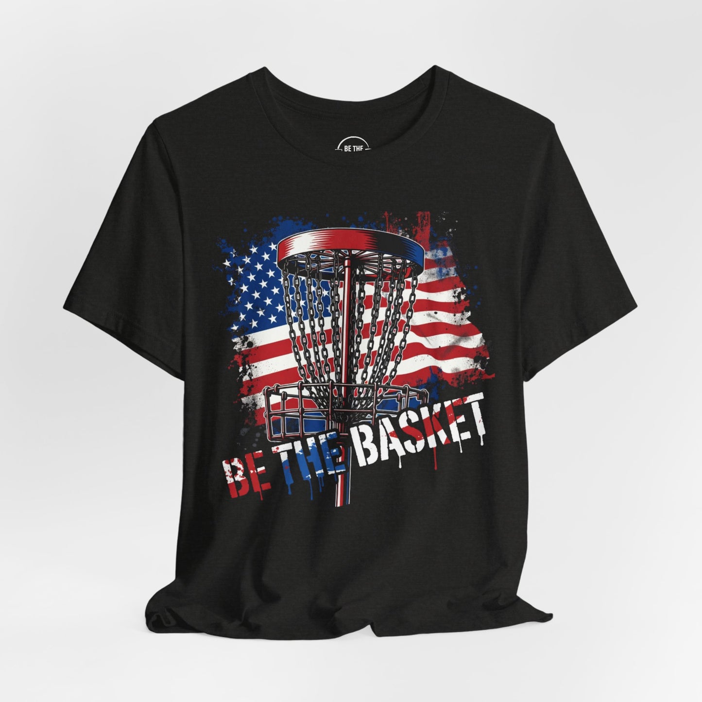 BE THE BASKET Patriotic Disc Golf 1, Unisex Disc Golf T-Shirt