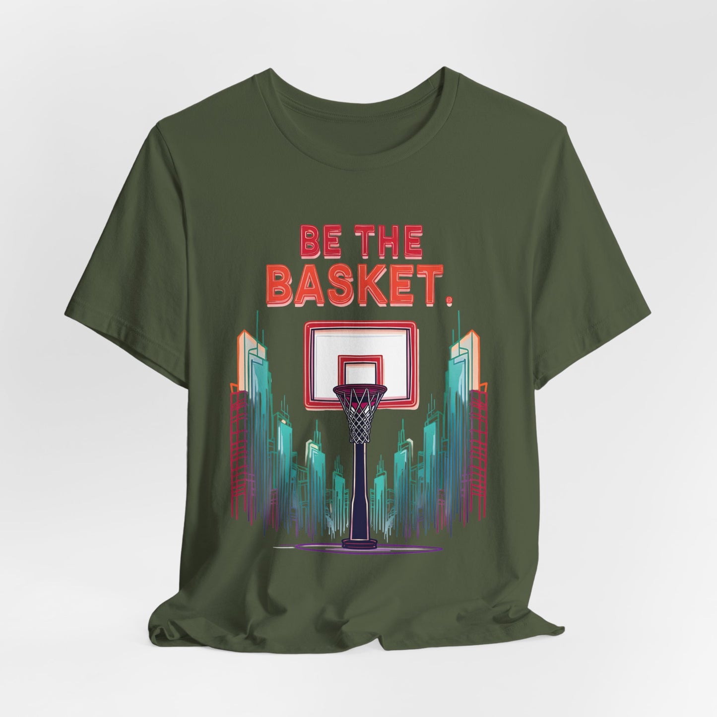 BE THE BASKET Basketball City Net Design 6, Unisex T-Shirt, Disc Golf Shirt
