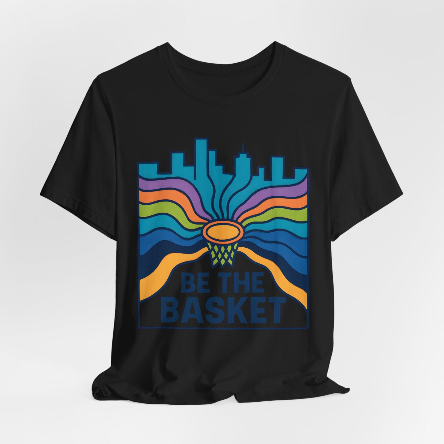 BE THE BASKET Basketball Goal Art Design 3, Unisex T-Shirt, Disc Golf Shirt