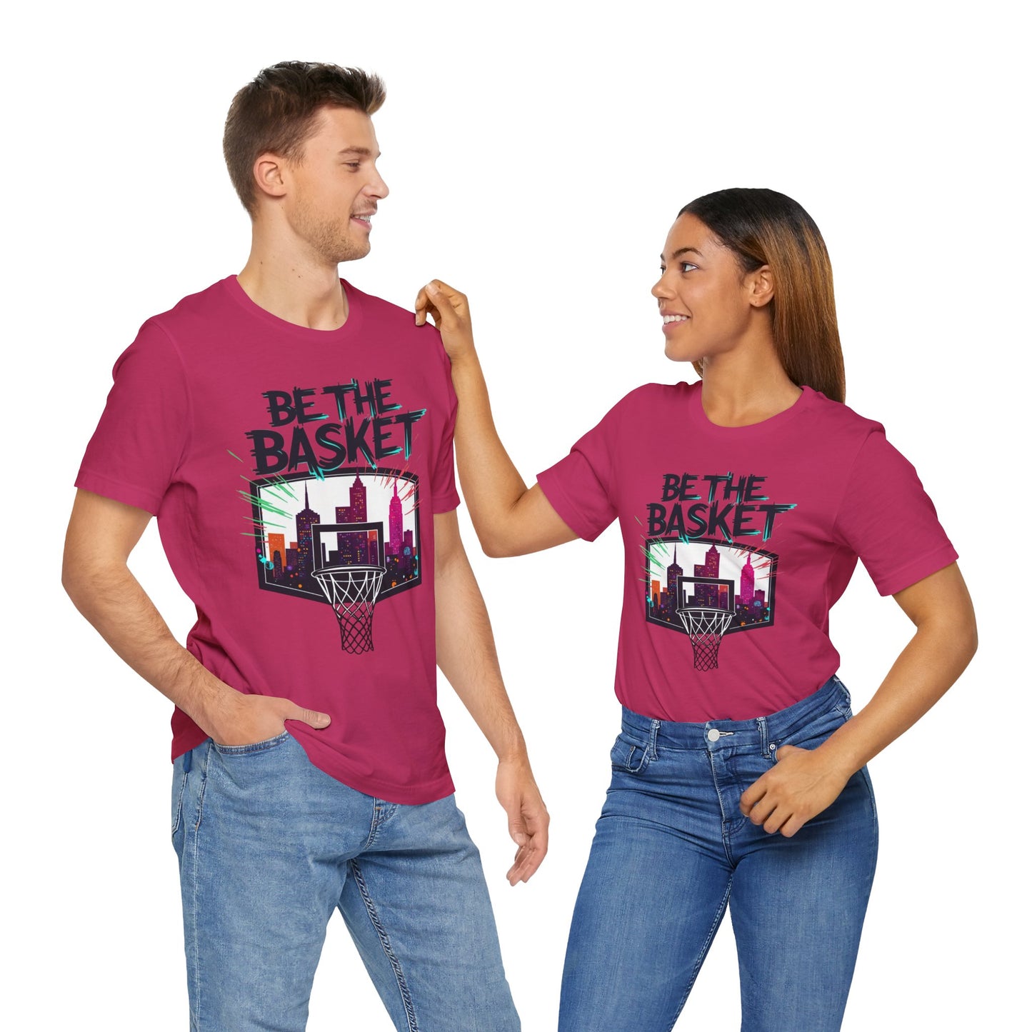 BE THE BASKET Skyline 5 Basketball Unisex T-Shirt, Basketball Shirt