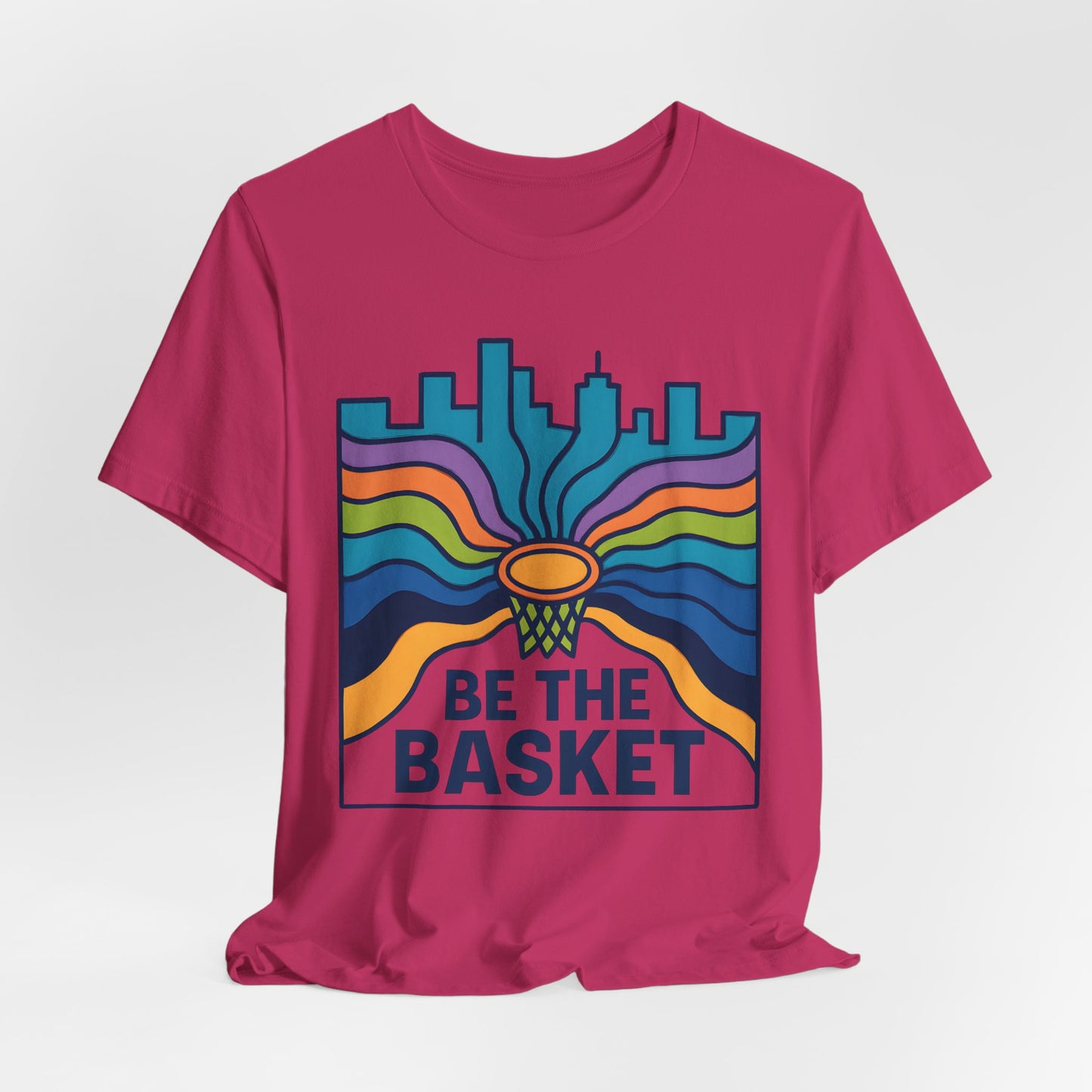 BE THE BASKET Basketball Goal Art Design 3, Unisex T-Shirt, Disc Golf Shirt