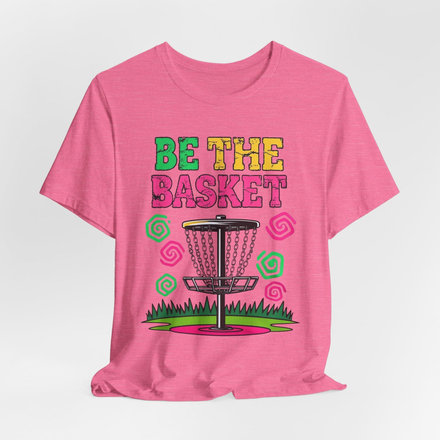 BE THE BASKET Colorful Groovy Design , Unisex T-Shirt, Disc Golf Shirt