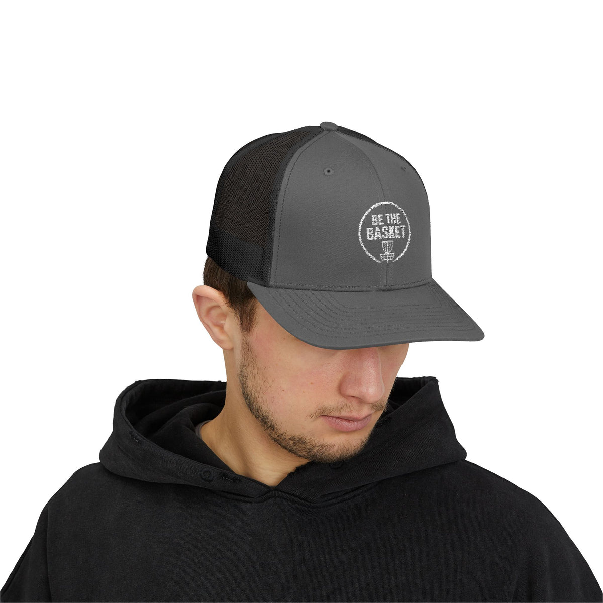 BE THE BASKET - 6606 Snapback Trucker Cap — Vintage Disc Golf Hat