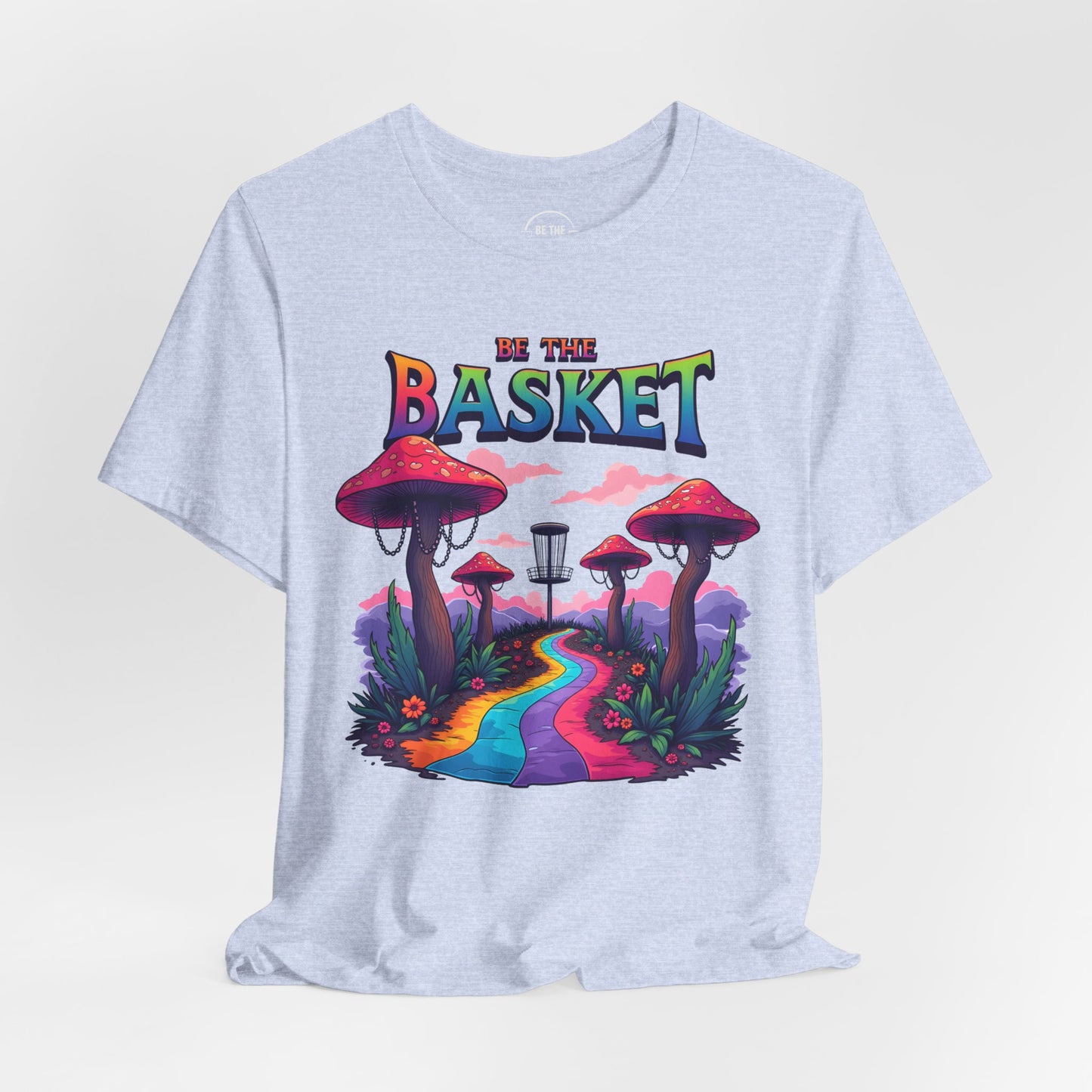 BE THE BASKET Disc Golf Mushroom 2 Unisex T-Shirt, Disc Golf Shirt