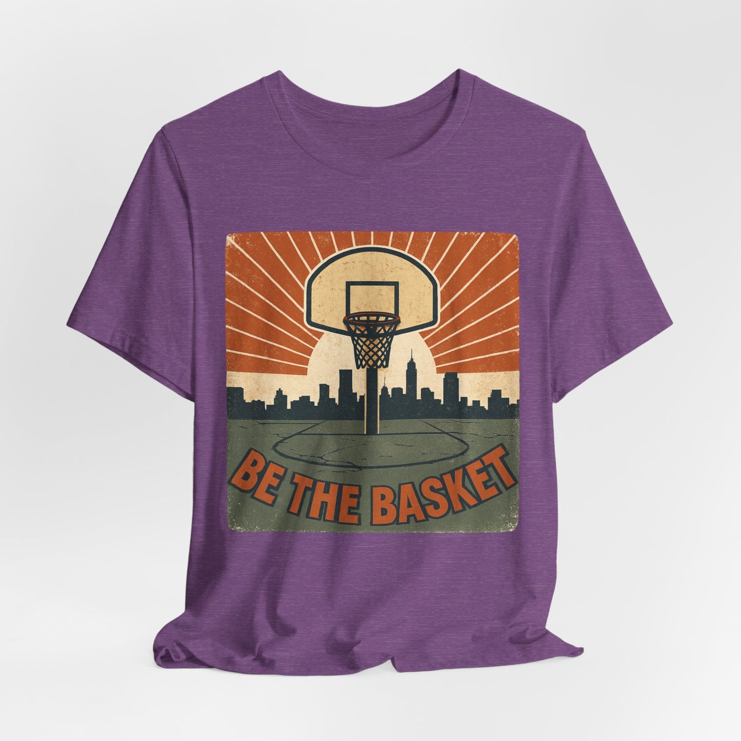 BE THE BASKET Basketball Goal Distressed Design 2, Unisex T-Shirt, Disc Golf Shirt