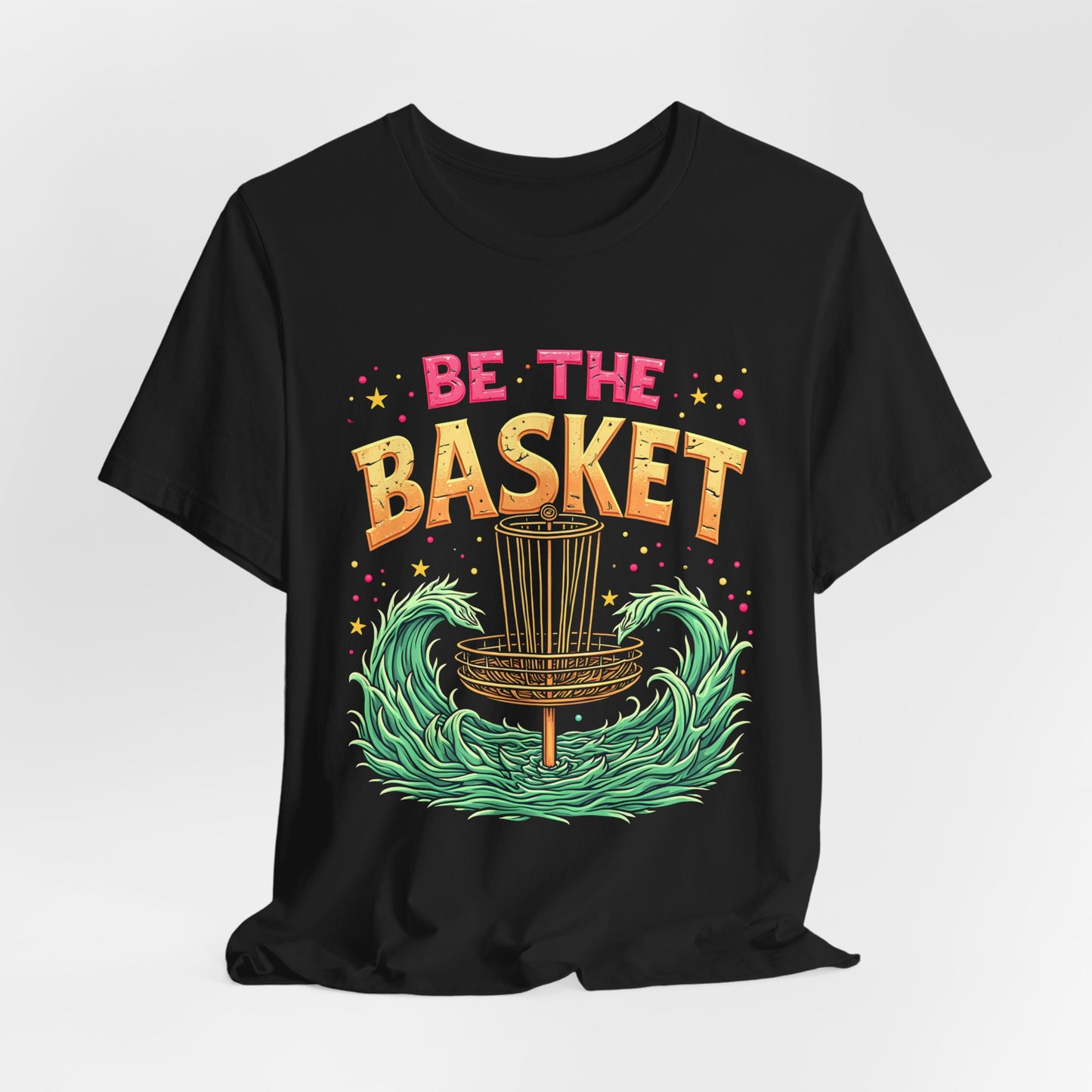 BE THE BASKET Disc Golf Groovy Basket Design , Unisex T-Shirt, Disc Golf Shirt