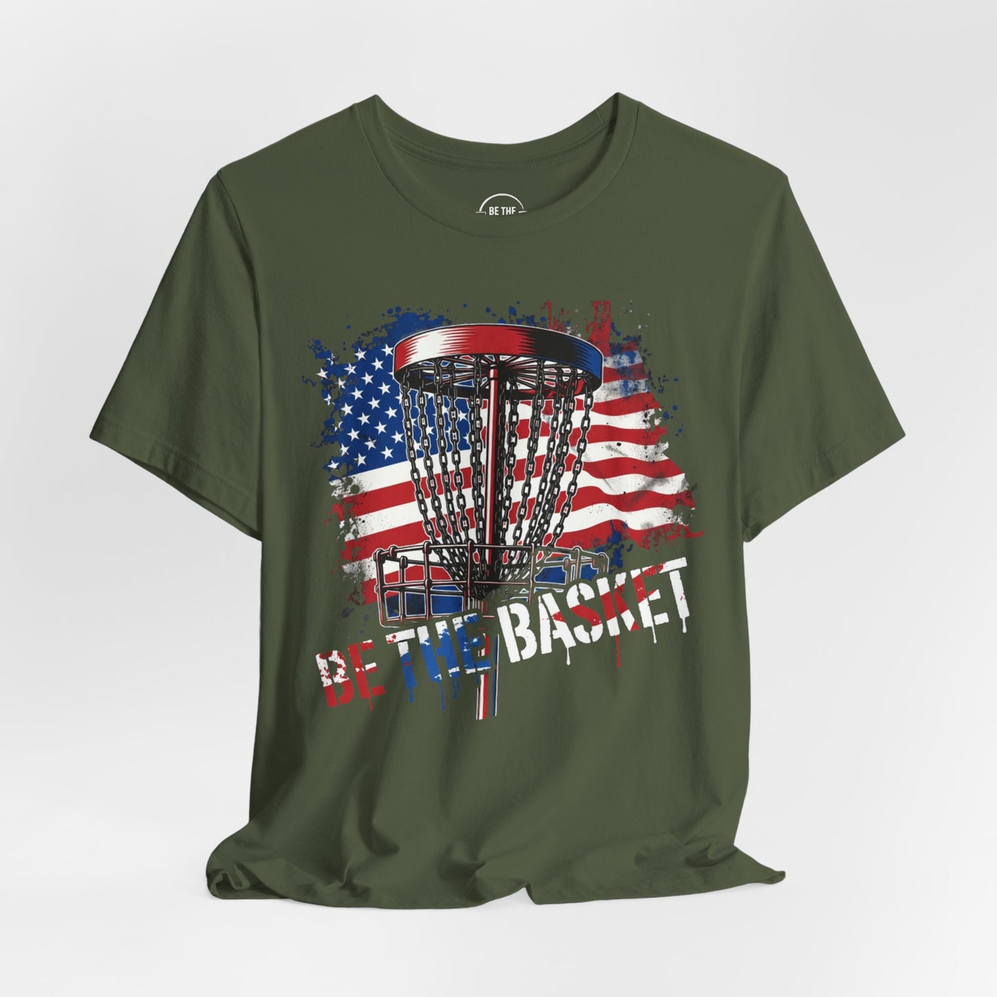 BE THE BASKET Patriotic Disc Golf 1, Unisex Disc Golf T-Shirt