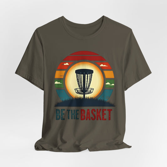 BE THE BASKET Disc Golf Retro 1, Unisex T-Shirt, Disc Golf Shirt