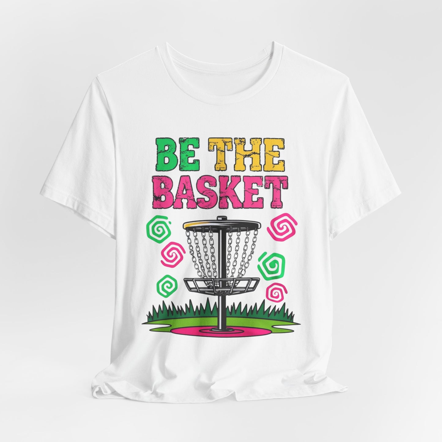BE THE BASKET Colorful Groovy Design , Unisex T-Shirt, Disc Golf Shirt