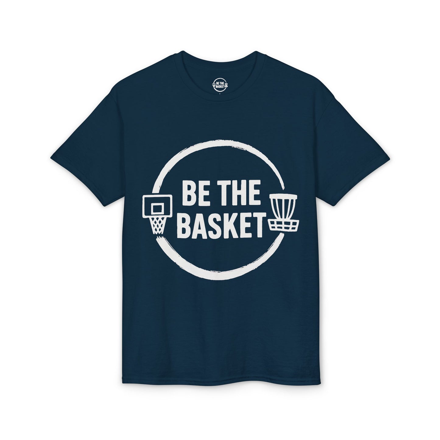 BE THE BASKET White Logo Gear - Dry Blend T-shirt