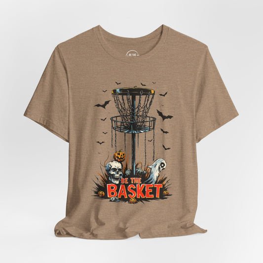 BE THE BASKET Disc Golf Halloween Design 12, Disc Golf Unisex T-Shirt