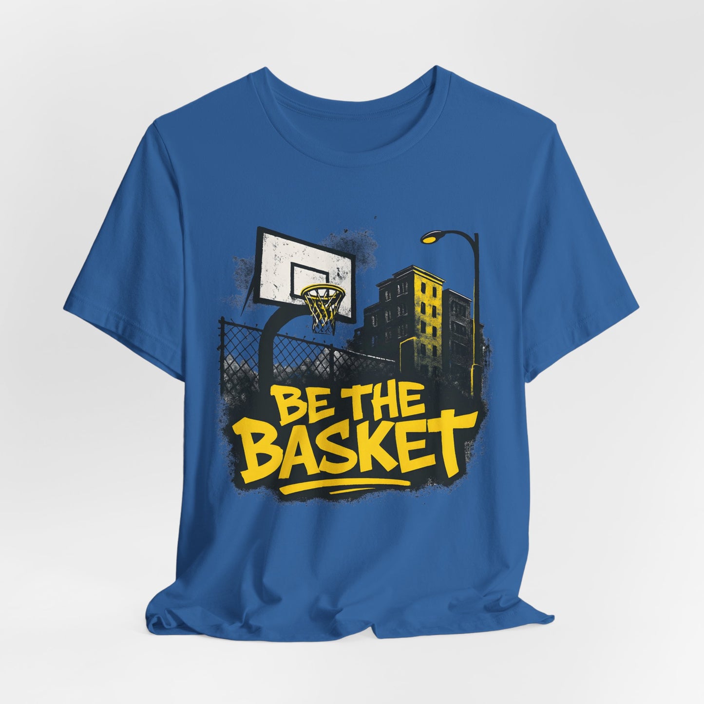 BE THE BASKET Basketball City Graffiti Yellow 2, Unisex T-Shirt, Disc Golf Shirt