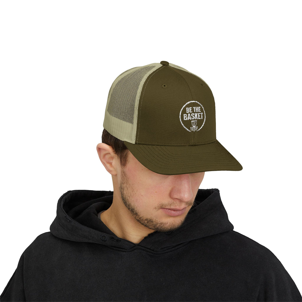 BE THE BASKET - 6606 Snapback Trucker Cap — Vintage Disc Golf Hat
