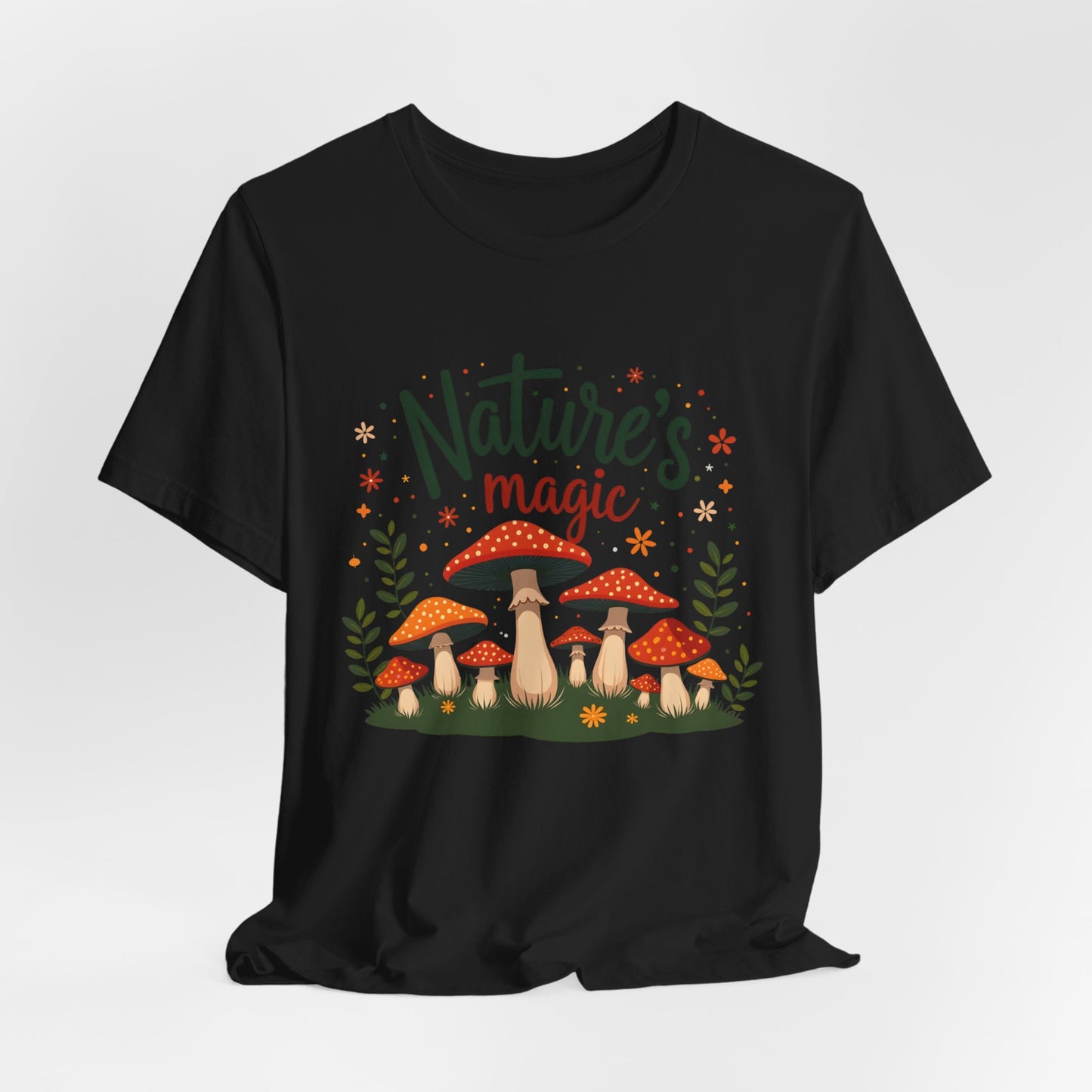 Nature's Magic Mushroom  Unisex Softstyle T-shirt, Happy feel good Shirt