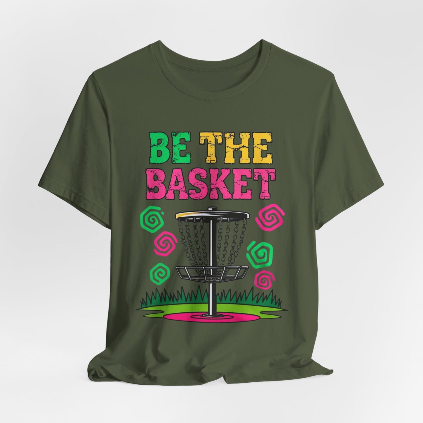 BE THE BASKET Colorful Groovy Design , Unisex T-Shirt, Disc Golf Shirt