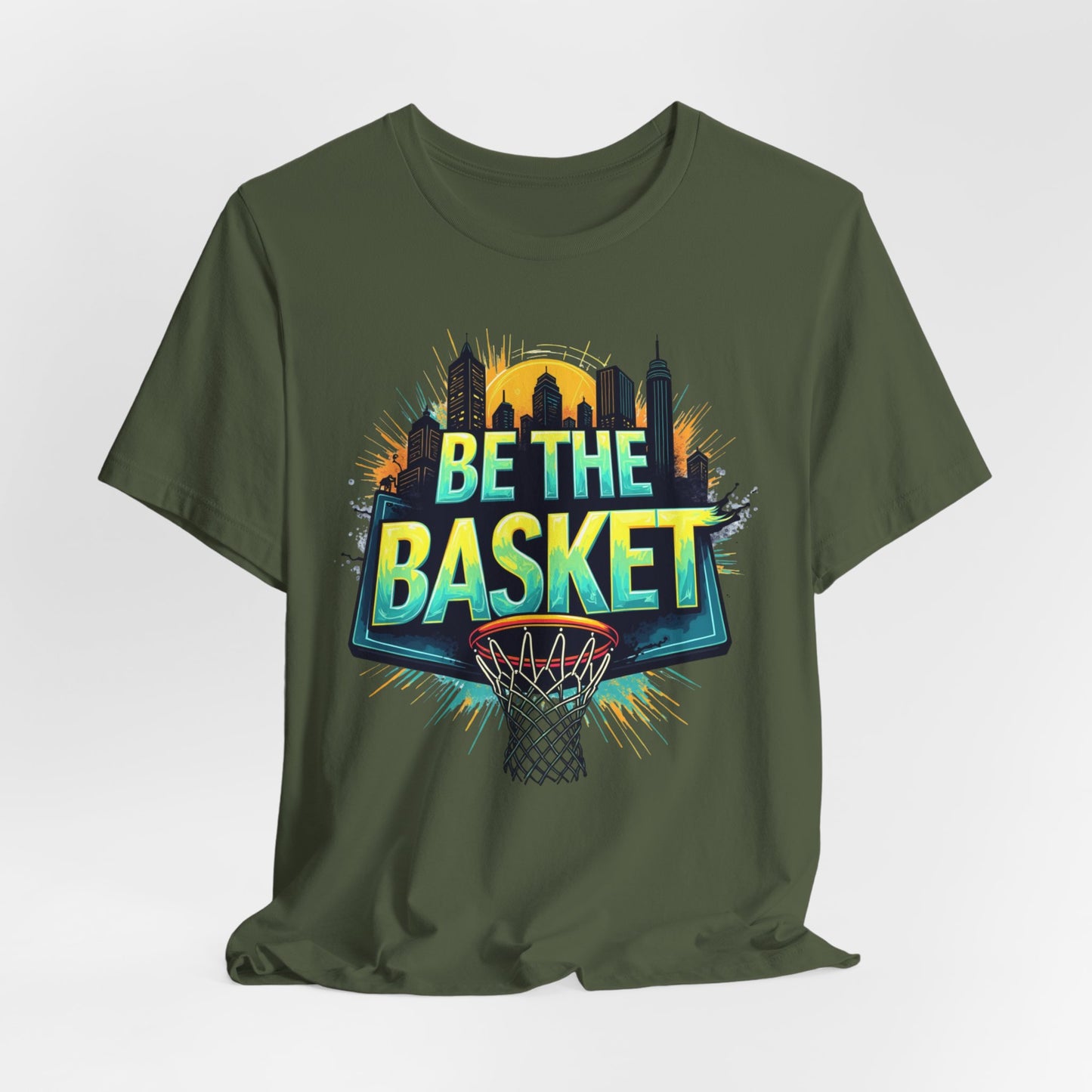 BE THE BASKET Skyline 4 Basketball Unisex T-Shirt, Basketball Shirt