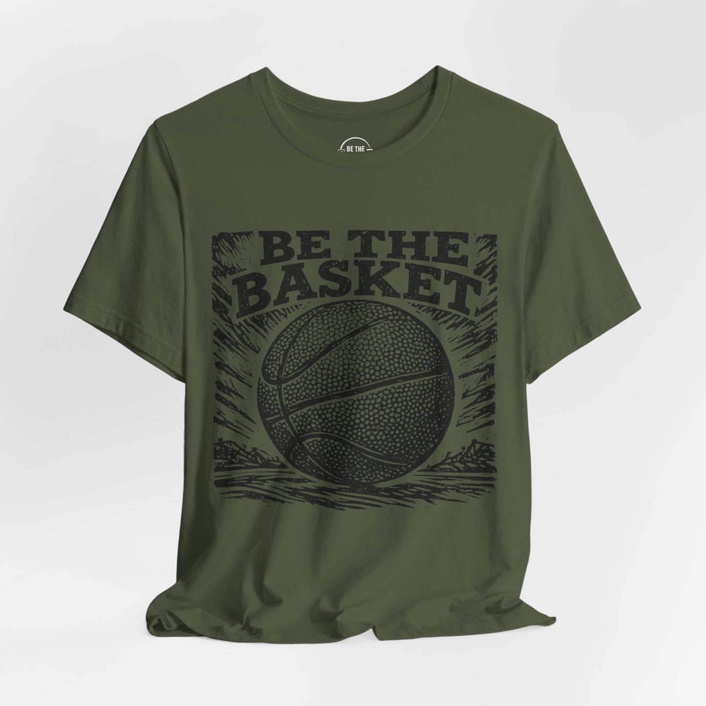 BE THE BASKET Basketball Linecut BW Design 2 - Unisex Basketball T-Shirt