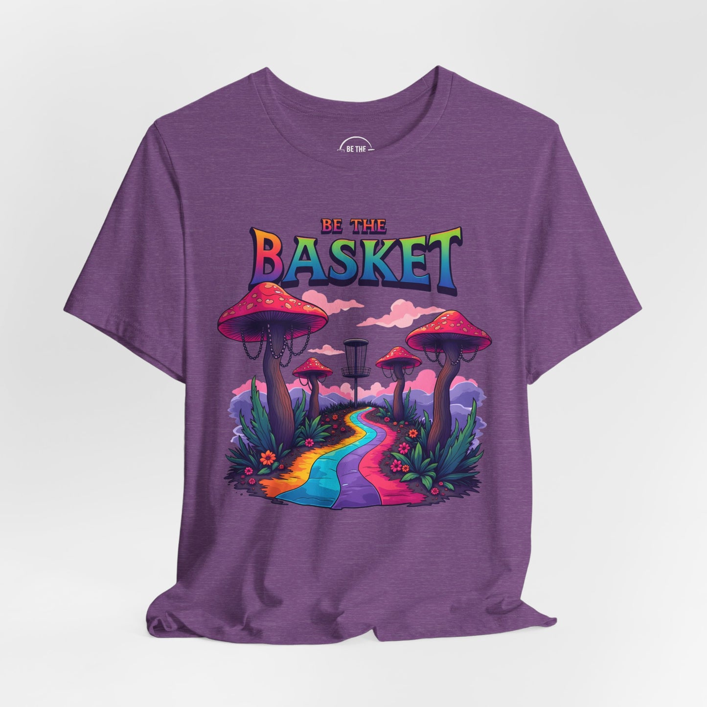 BE THE BASKET Disc Golf Mushroom 2 Unisex T-Shirt, Disc Golf Shirt