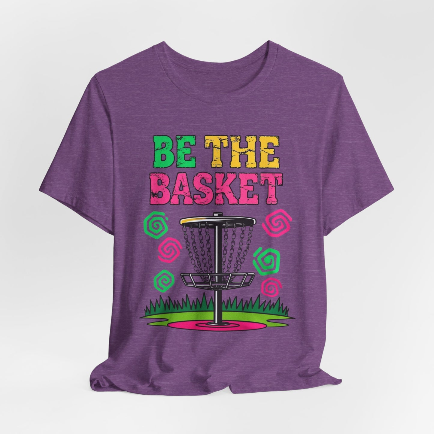 BE THE BASKET Colorful Groovy Design , Unisex T-Shirt, Disc Golf Shirt