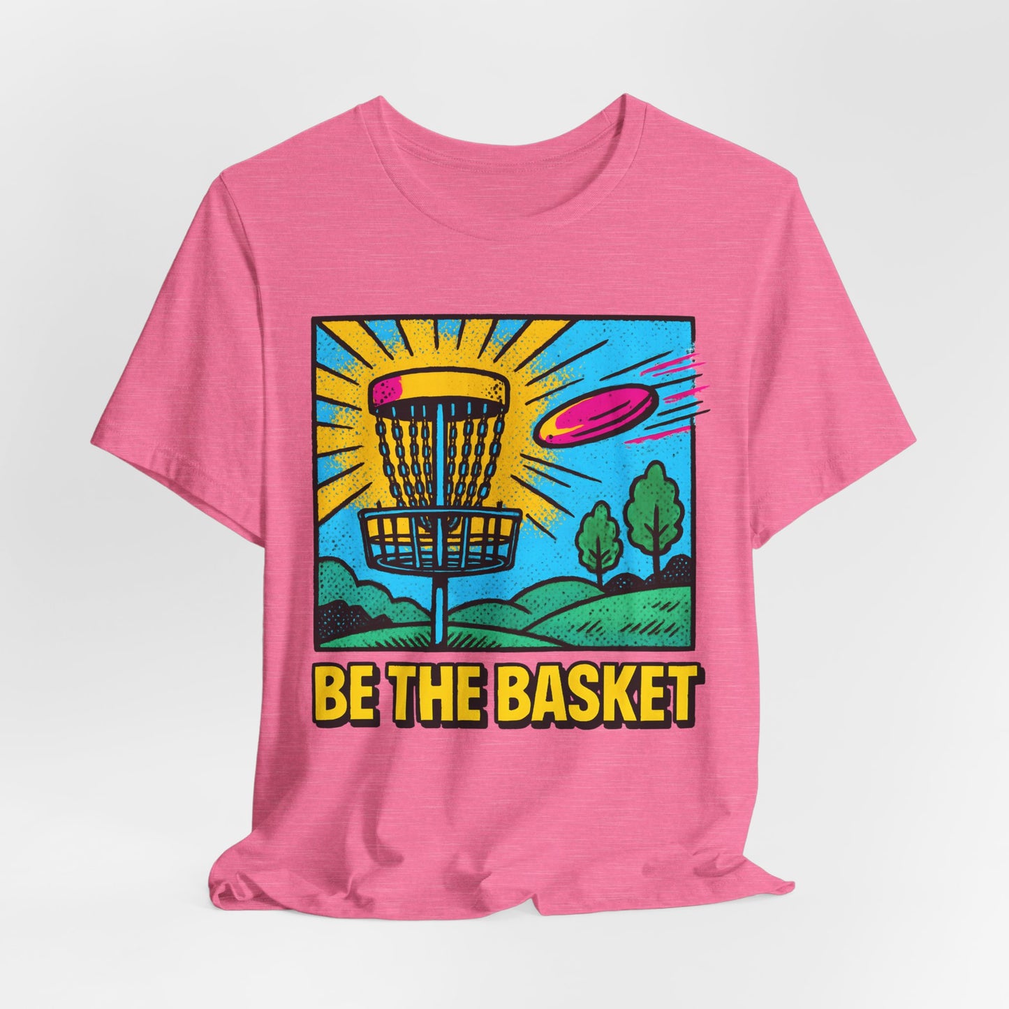 BE THE BASKET Disc Golf Basket Pop Art 5, Unisex T-Shirt