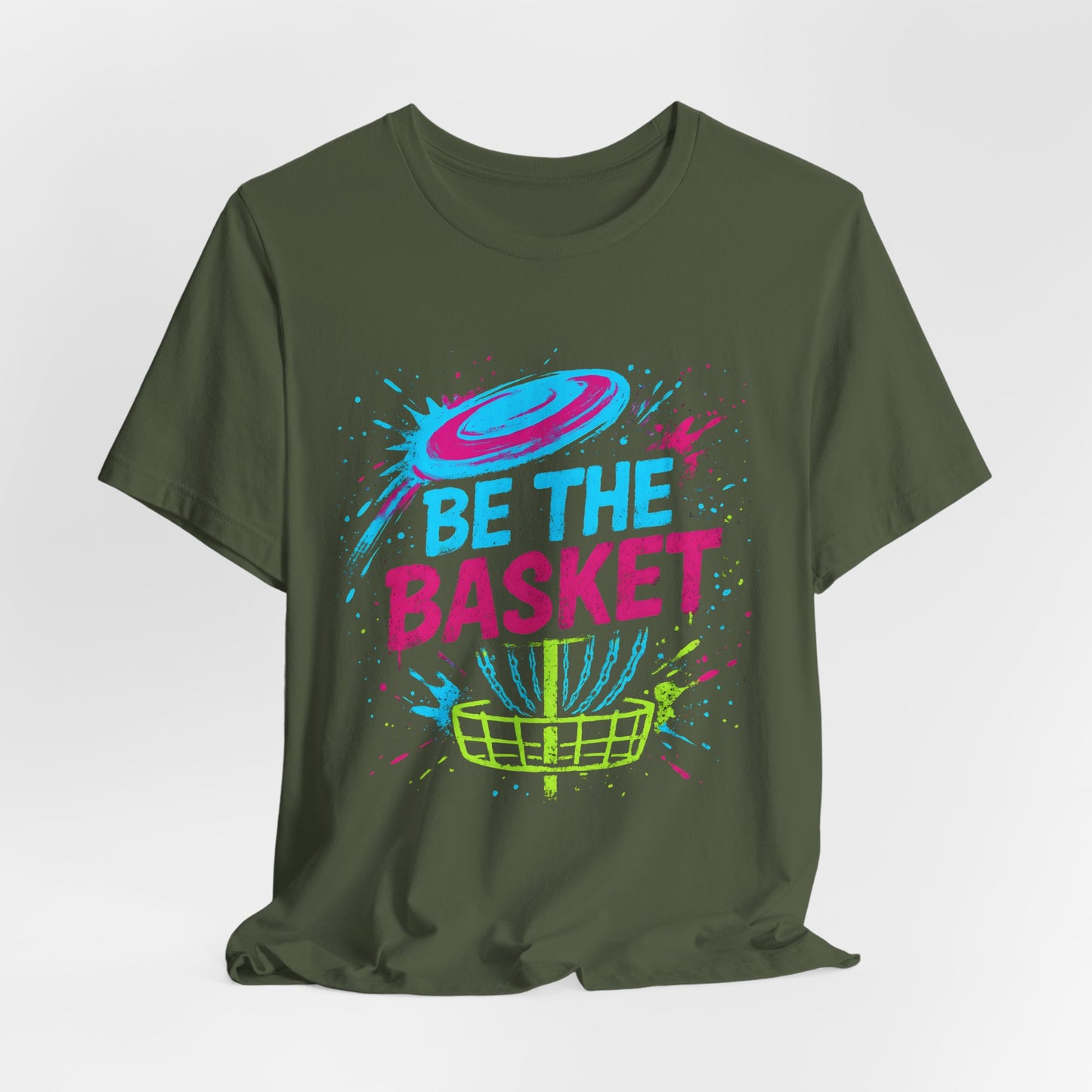 BE THE BASKET Disc Golf Basket Distressed Colorful 5, Unisex T-Shirt