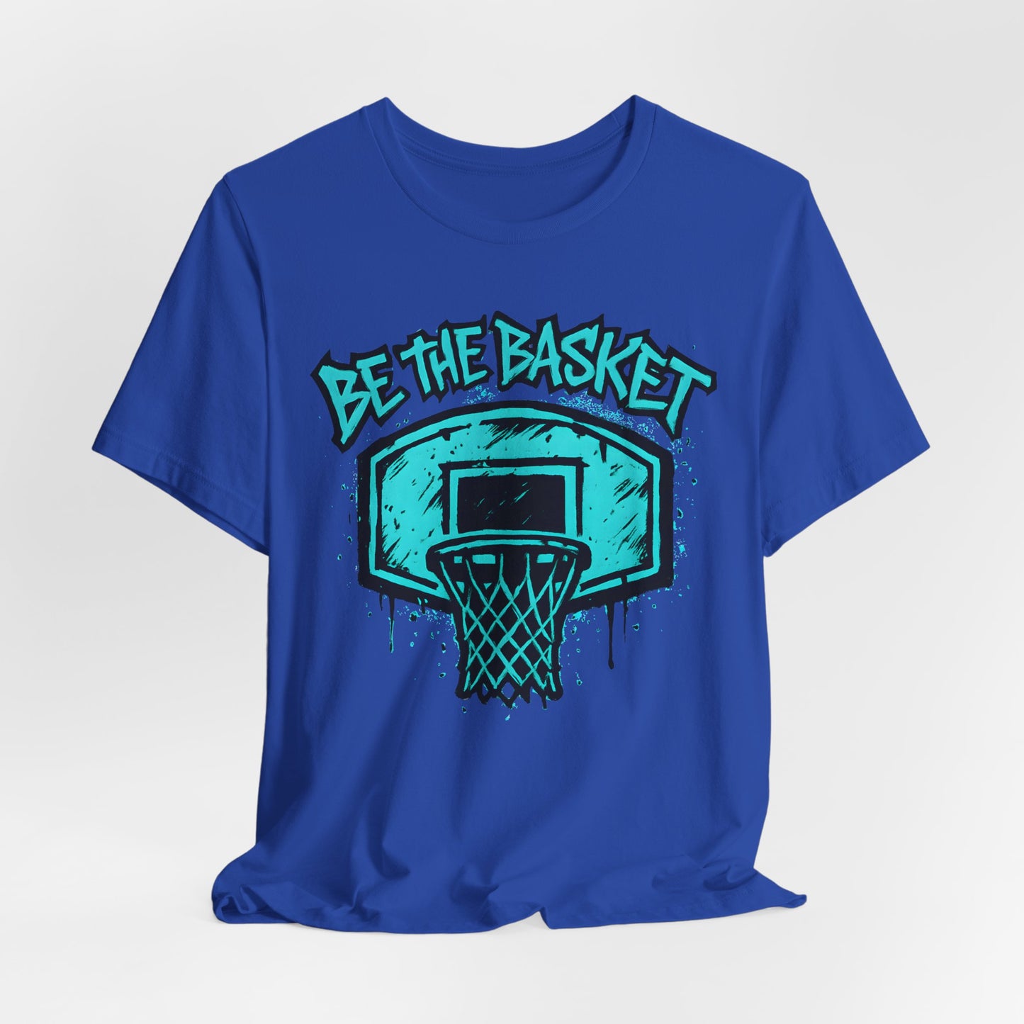 BE THE BASKET Basketball Graffiti Blue 2, Basketball Unisex T-Shirt