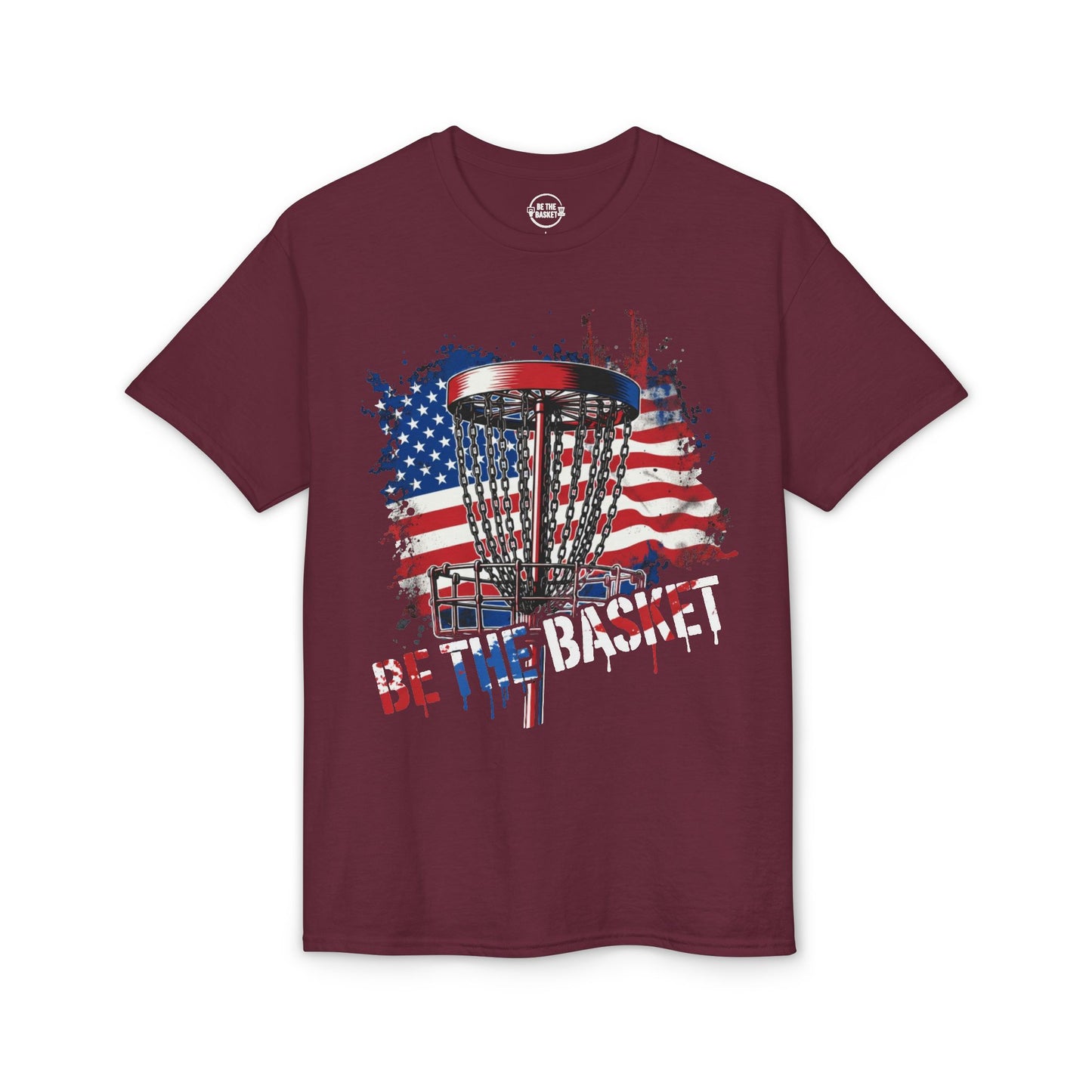 BE THE BASKET Patriotic 1- 2026 Front Design - Dry Blend T-shirt-Vinyl Transfer