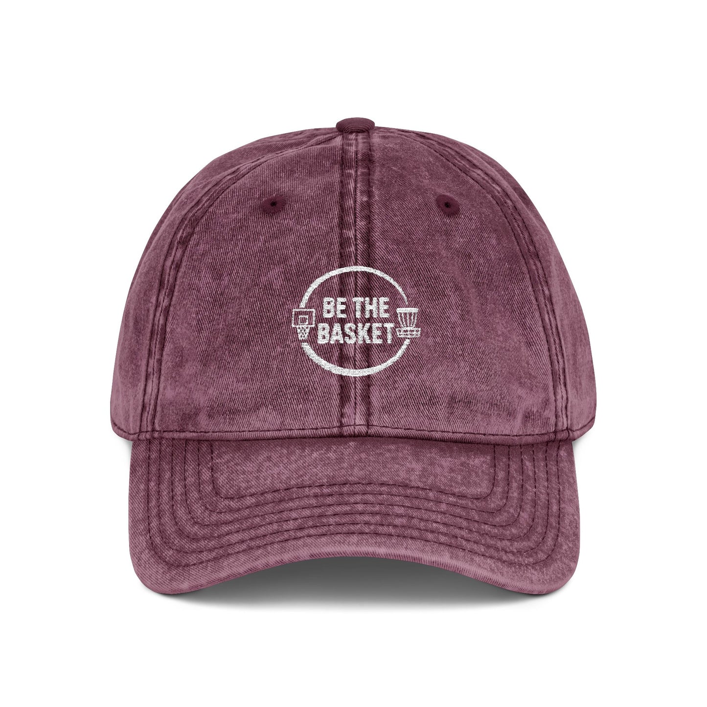 BE THE BASKET Logo Embroidered Retro Red Dad Hat