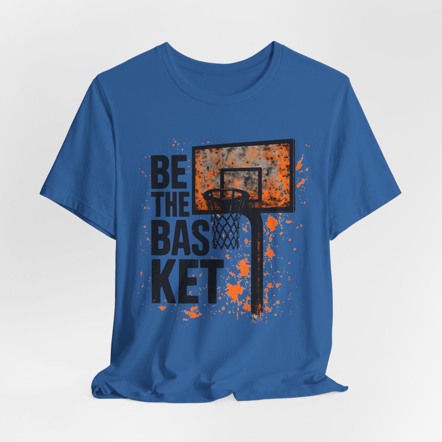 BE THE BASKET Basketball Goal Distressed Orange, Unisex T-Shirt, Disc Golf Shirt