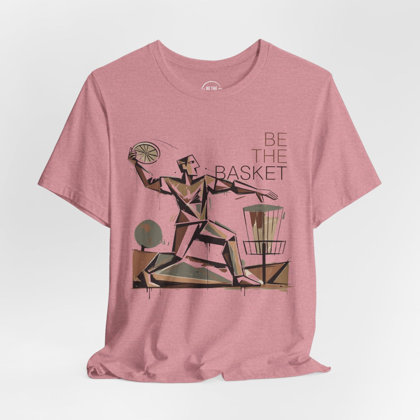 BE THE BASKET Disc Golf Cubism Art 2, Unisex Disc Golf T-Shirt