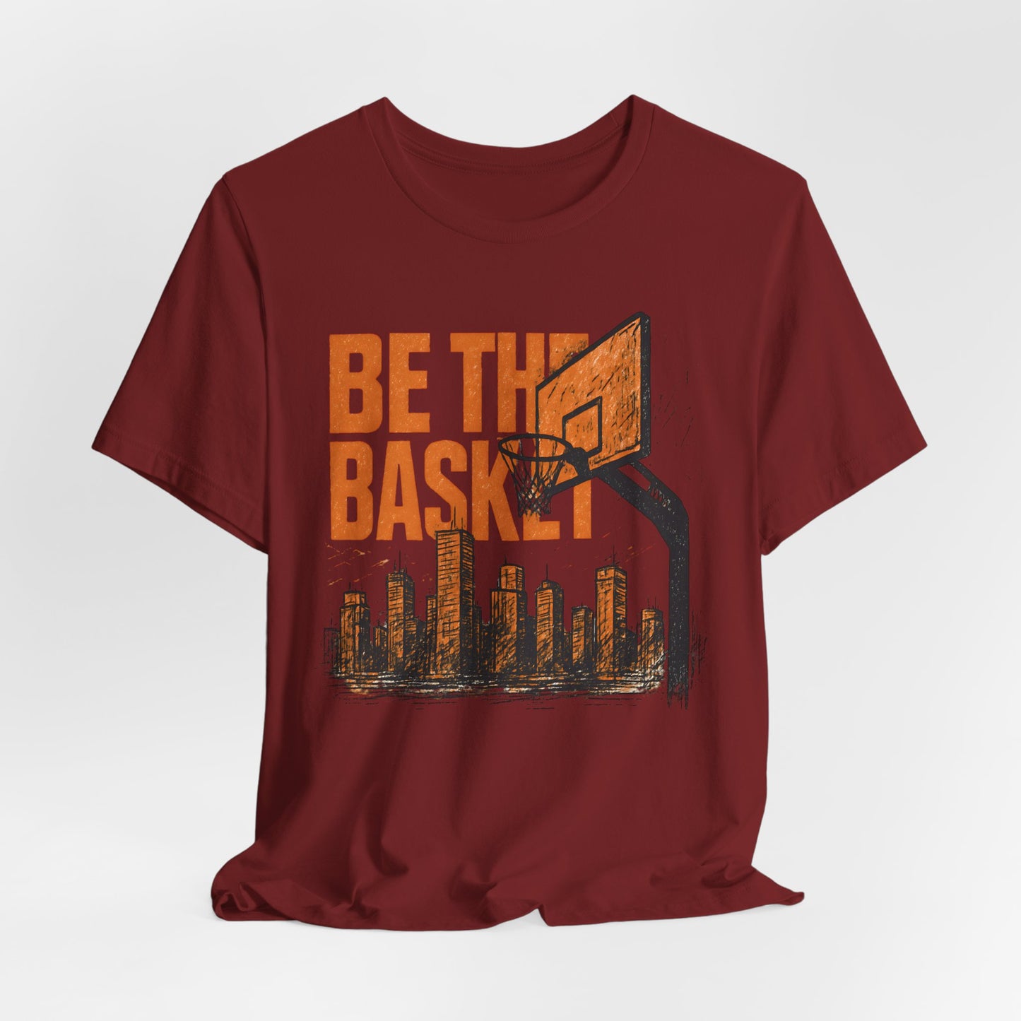 BE THE BASKET Basketball City Distressed 3, Unisex T-Shirt, Disc Golf Shirt