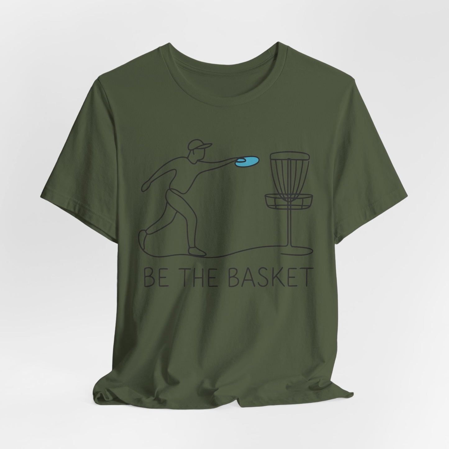 BE THE BASKET Disc Golf Line Art 1, Unisex T-Shirt, Disc Golf Shirt