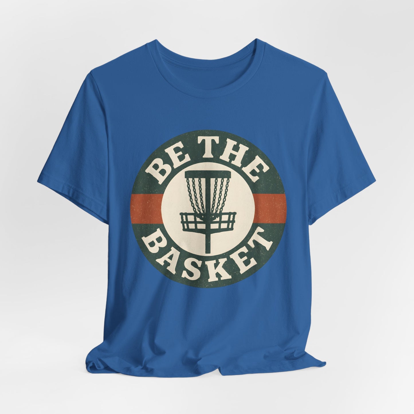 BE THE BASKET Disc Golf Basket Retro Badge, Disc Golf Unisex T-Shirt