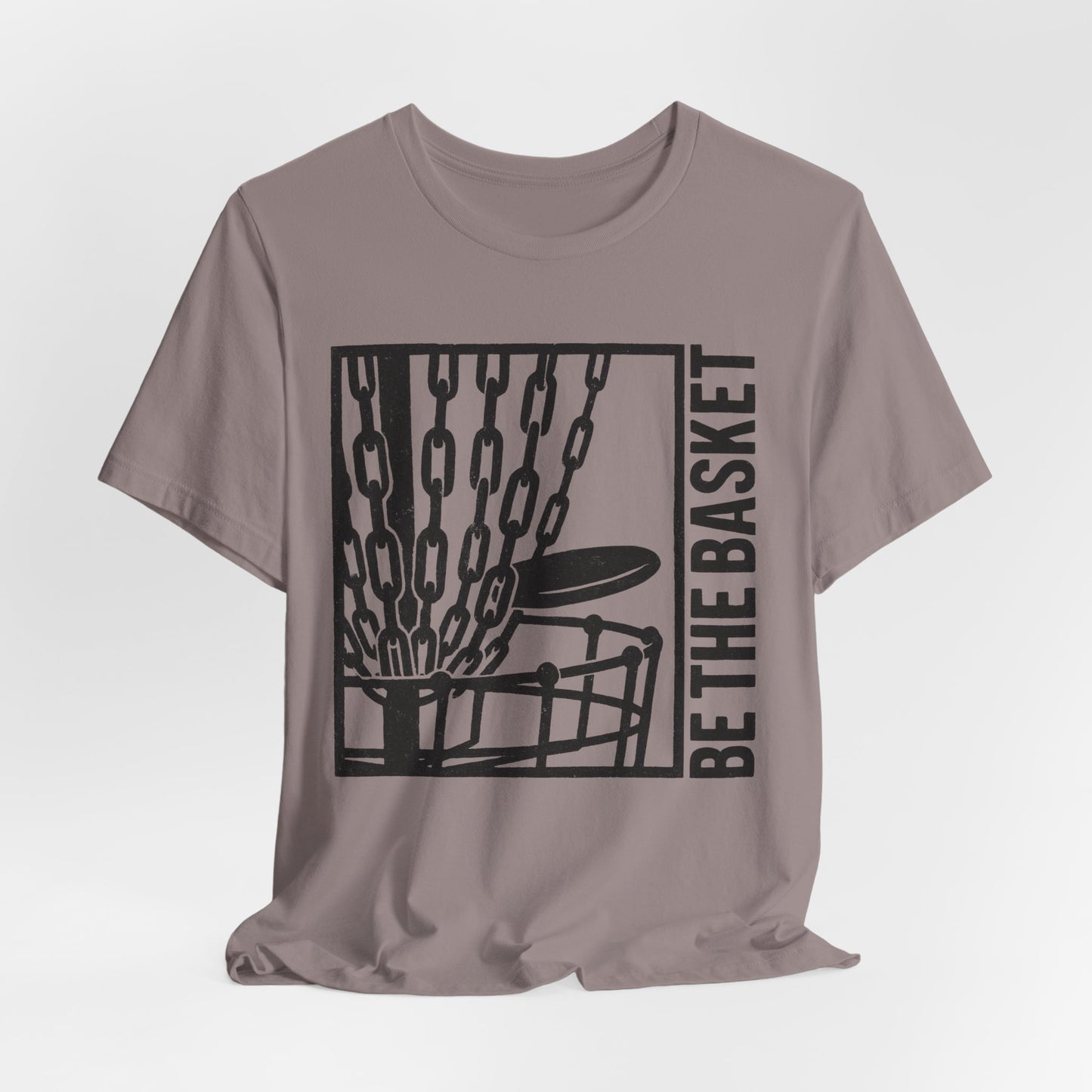 BE THE BASKET Disc Golf Basket Distressed Black 1, Unisex T-Shirt