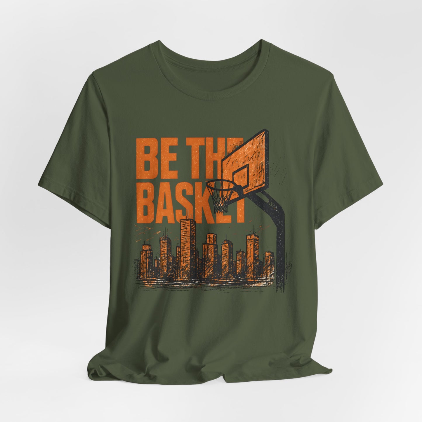 BE THE BASKET Basketball City Distressed 3, Unisex T-Shirt, Disc Golf Shirt