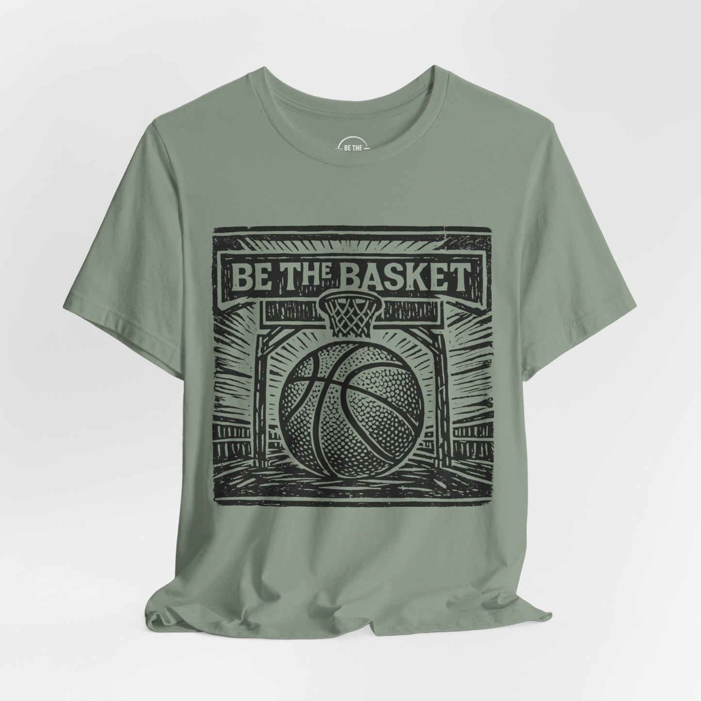 BE THE BASKET Basketball Linecut BW Design 1 - Unisex Basketball T-Shirt