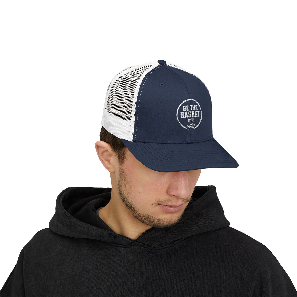 BE THE BASKET - 6606 Snapback Trucker Cap — Vintage Disc Golf Hat