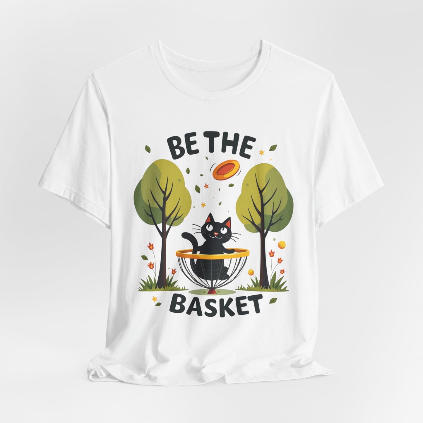 BE THE BASKET Disc Golf Black Cat Cute Unisex T-Shirt