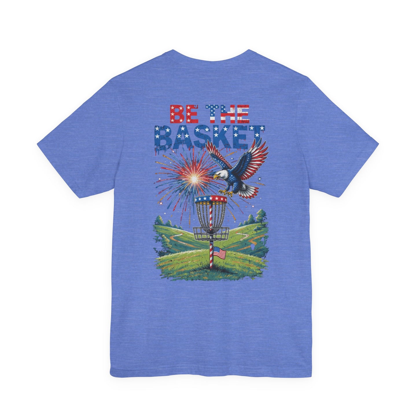 BE THE BASKET Disc Golf America 2026, Celebration Unisex Disc Golf T-Shirt