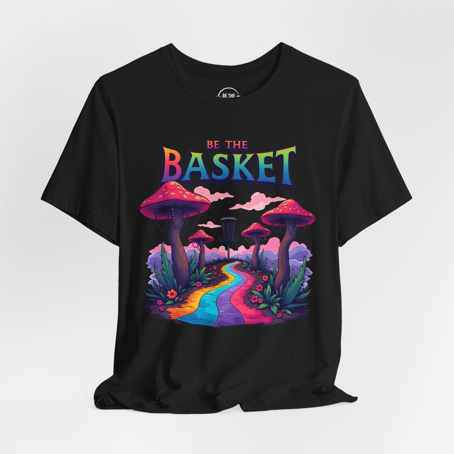 BE THE BASKET Disc Golf Mushroom 2 Unisex T-Shirt, Disc Golf Shirt