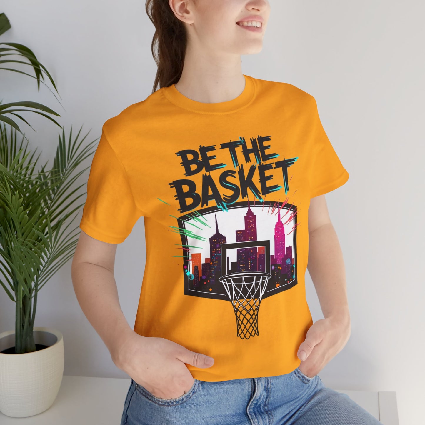 BE THE BASKET Skyline 5 Basketball Unisex T-Shirt, Basketball Shirt