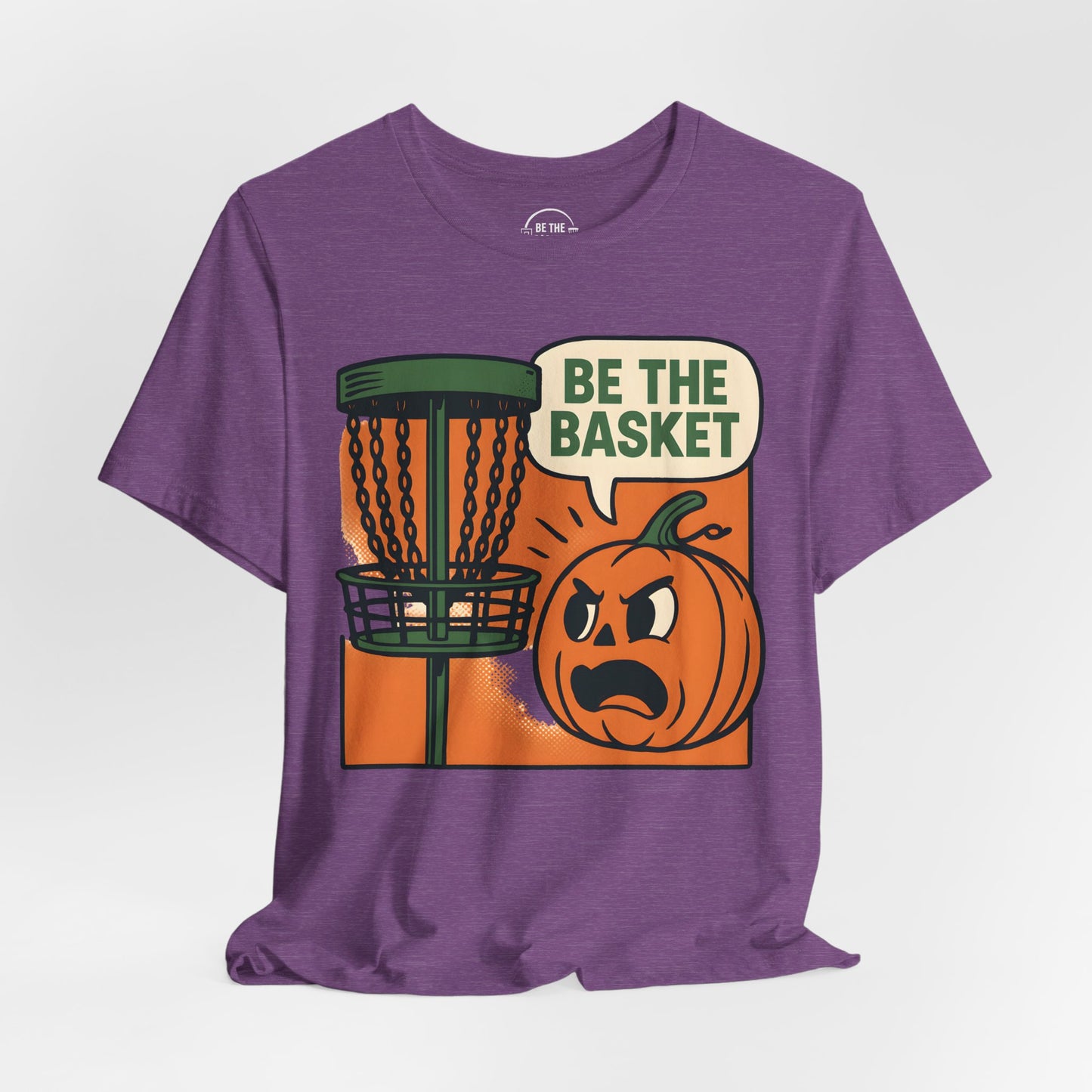 BE THE BASKET Disc Golf Angry RL Pumpkin, Disc Golf Unisex T-Shirt